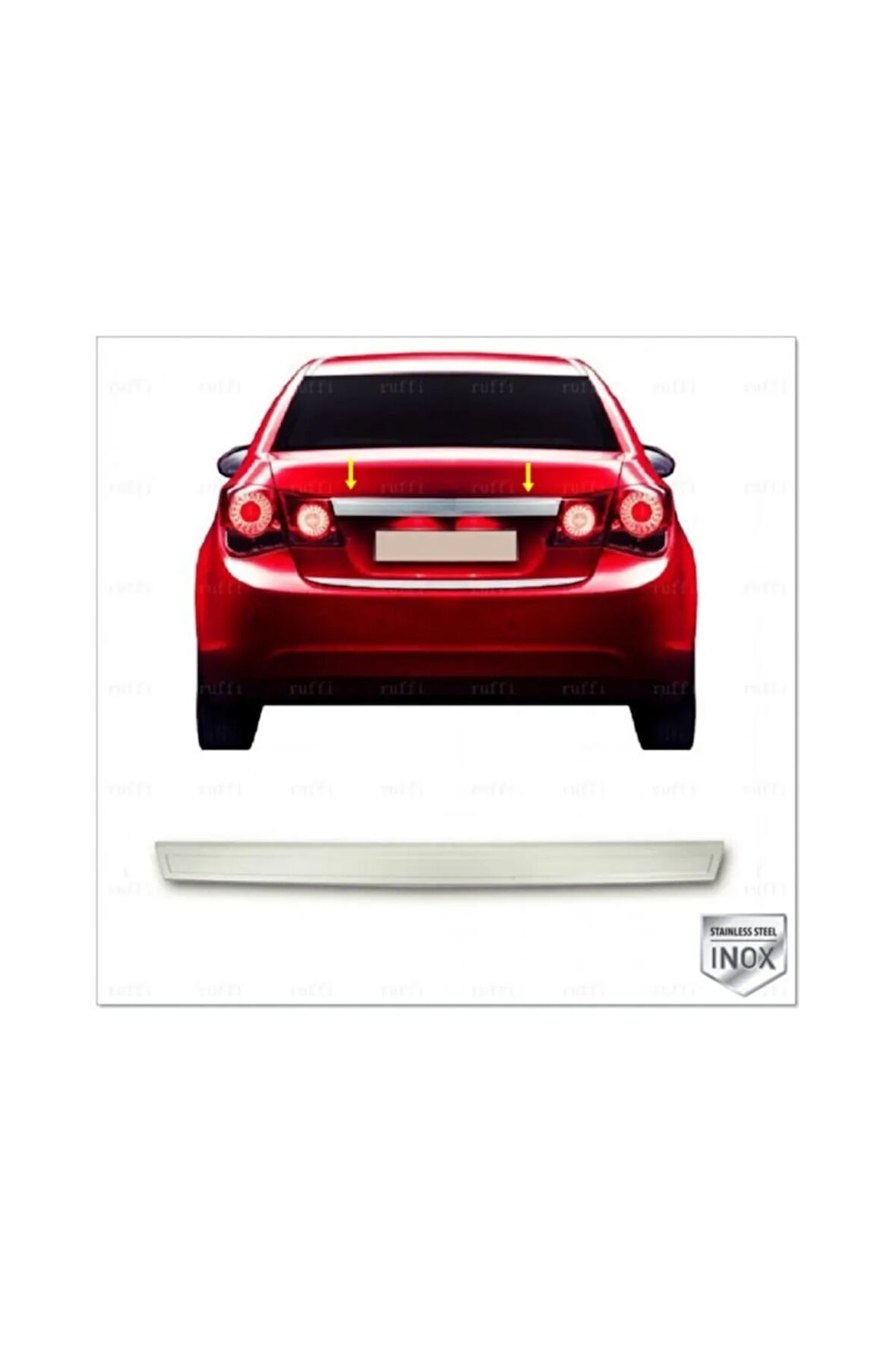 Chevrolet Cruze Sedan Krom Bagaj Çıtası 2006-2011 Arası Paslanmaz Çelik