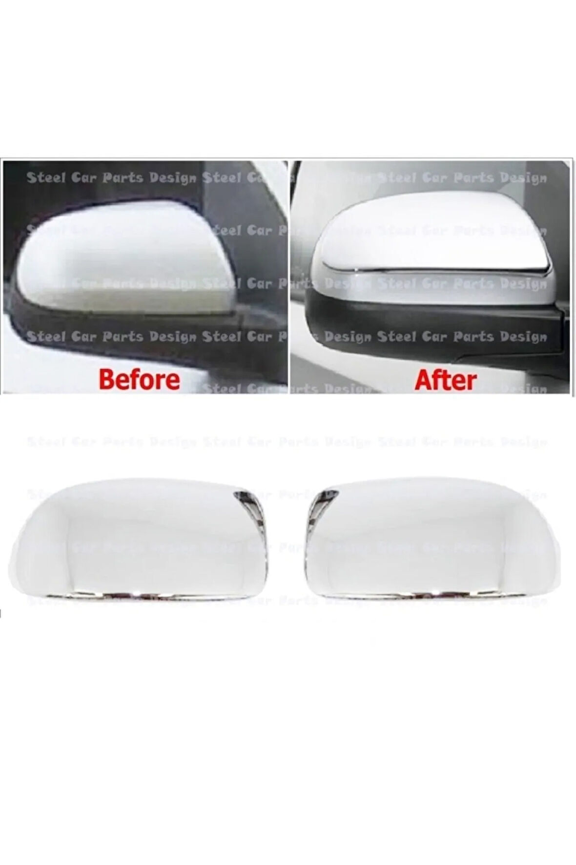 Chevrolet Aveo Sedan Krom Ayna Kapağı 2 Prç 2005-2011 P.çelik