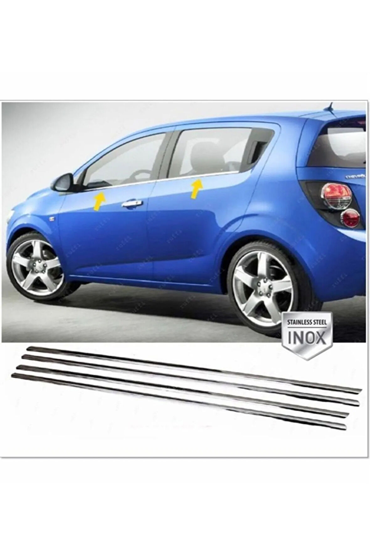 Chevrolet Aveo Hb Krom Cam Çıtası 4 Parça 2011 Üzeri P.çelik