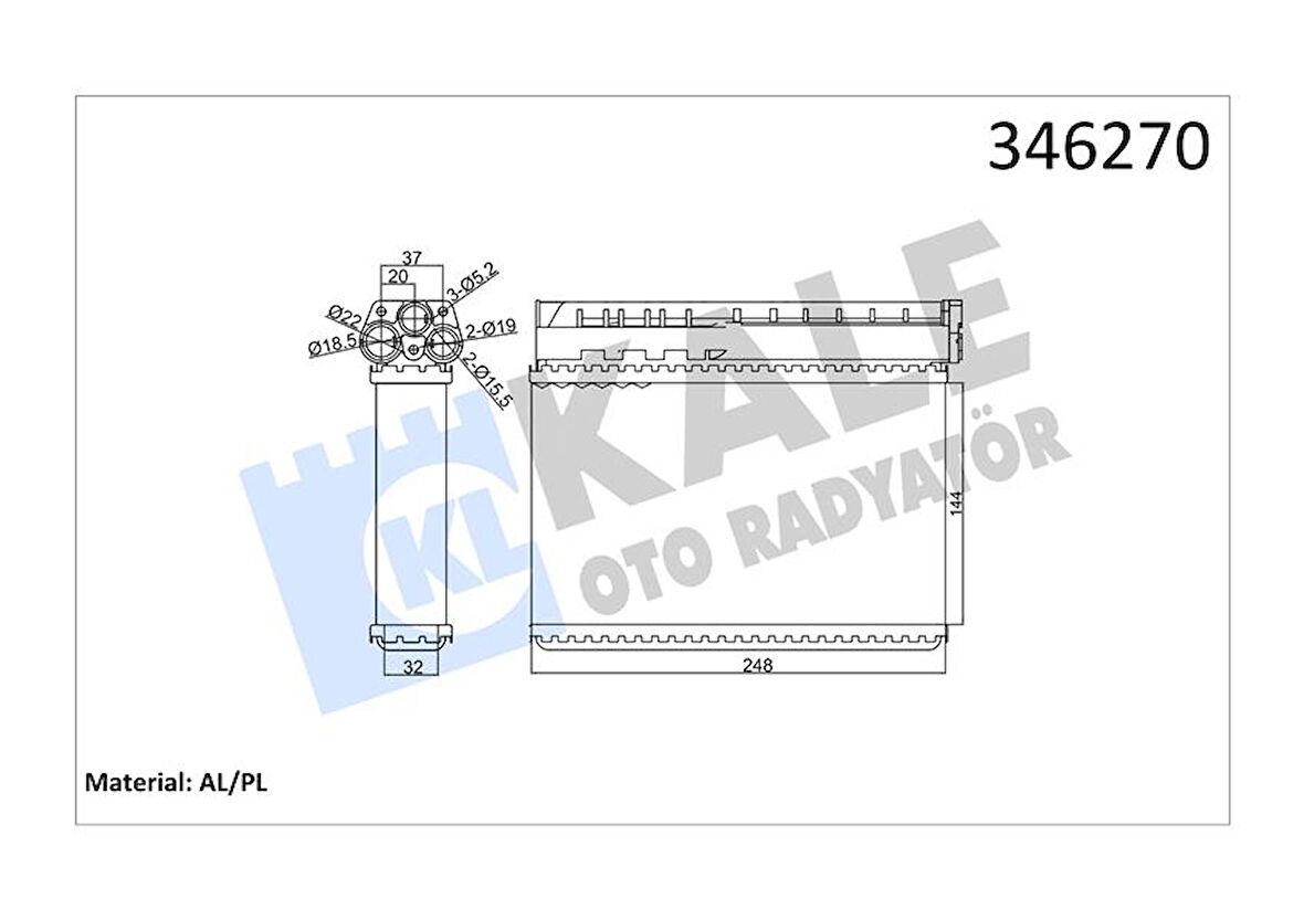 Bmw Kalorıfer Radyatörü - Klimalı - Kal 346270