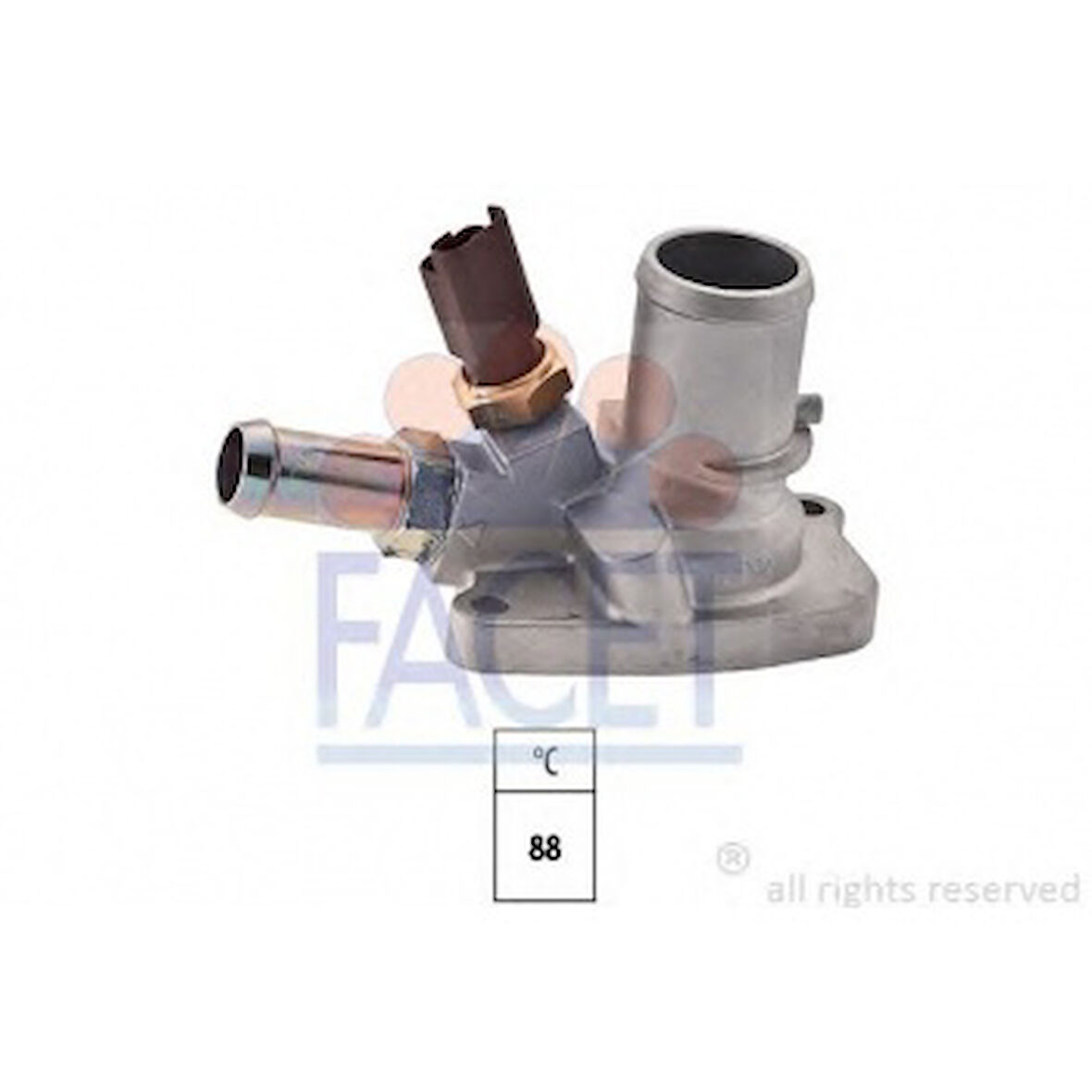 Chrysler Termostat (komple) / (88c) Albea Doblo Linea Punto İdea Bravo 500 1.4 Benzinli (musurlu) - Facet 7.8699