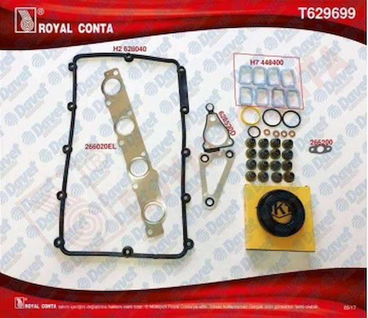 Ford Ust Takım Conta (skt Keceli+s,k,c Harıc) Transıt V347 11>14 V363 14 /> Ranger 12 /> 2,2tdci 155ps Eu - Royal T629699