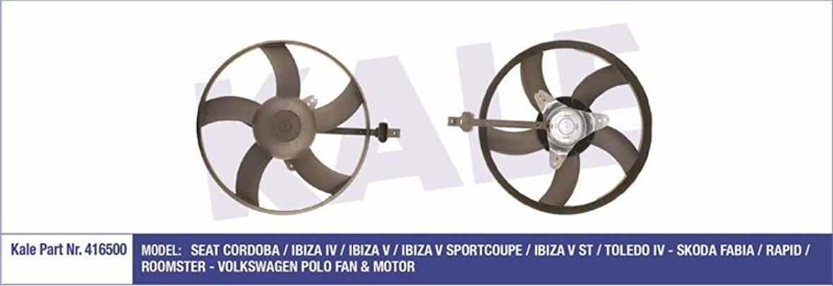 Vag Fan Motoru (96w 325mm) Cordoba İbiza IV İbiza V Toledo IV Fabıa Rapıd - Kale 416500