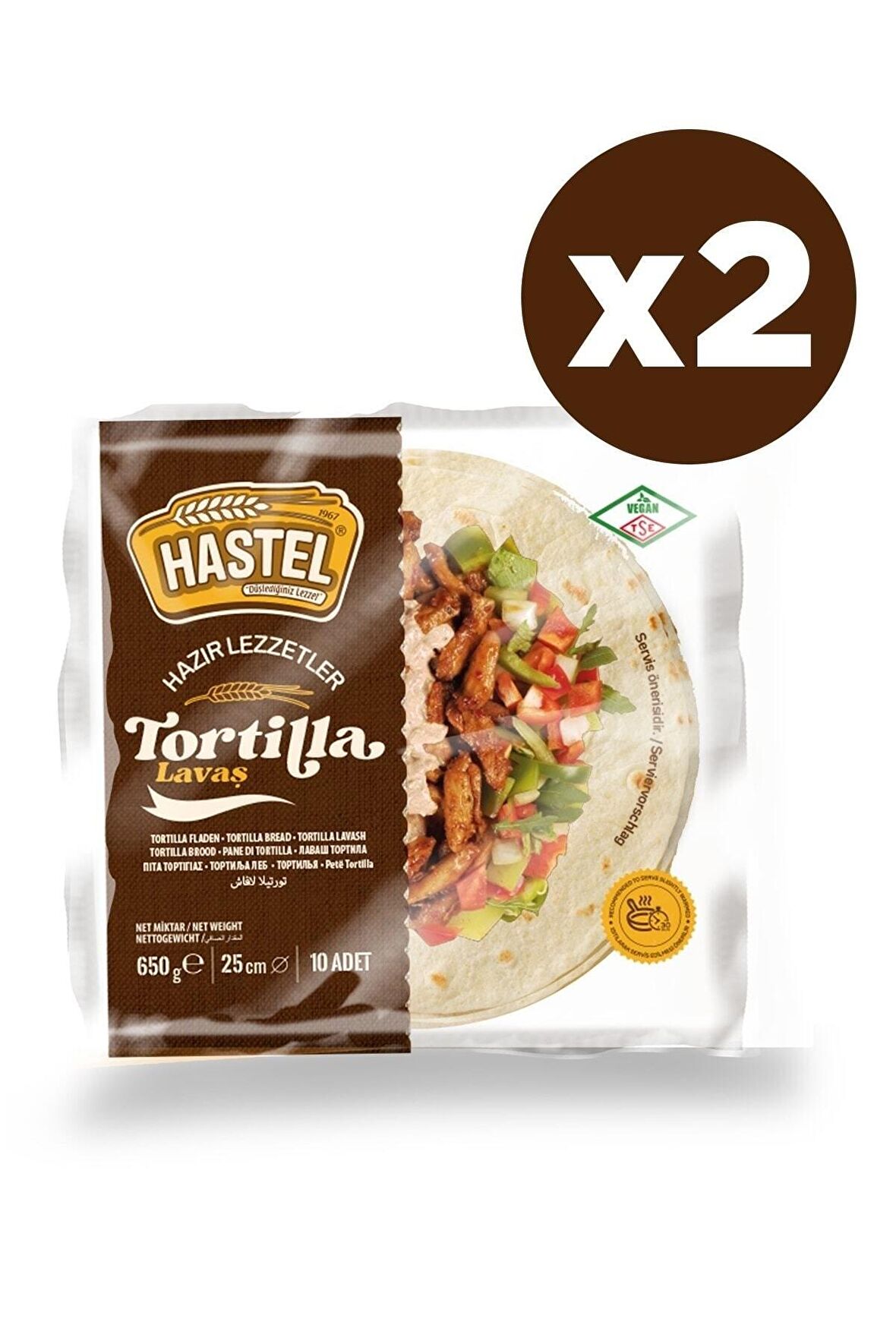 Hastel Tortilla Lavaş 10 Adet 650 Gr X 2 Paket