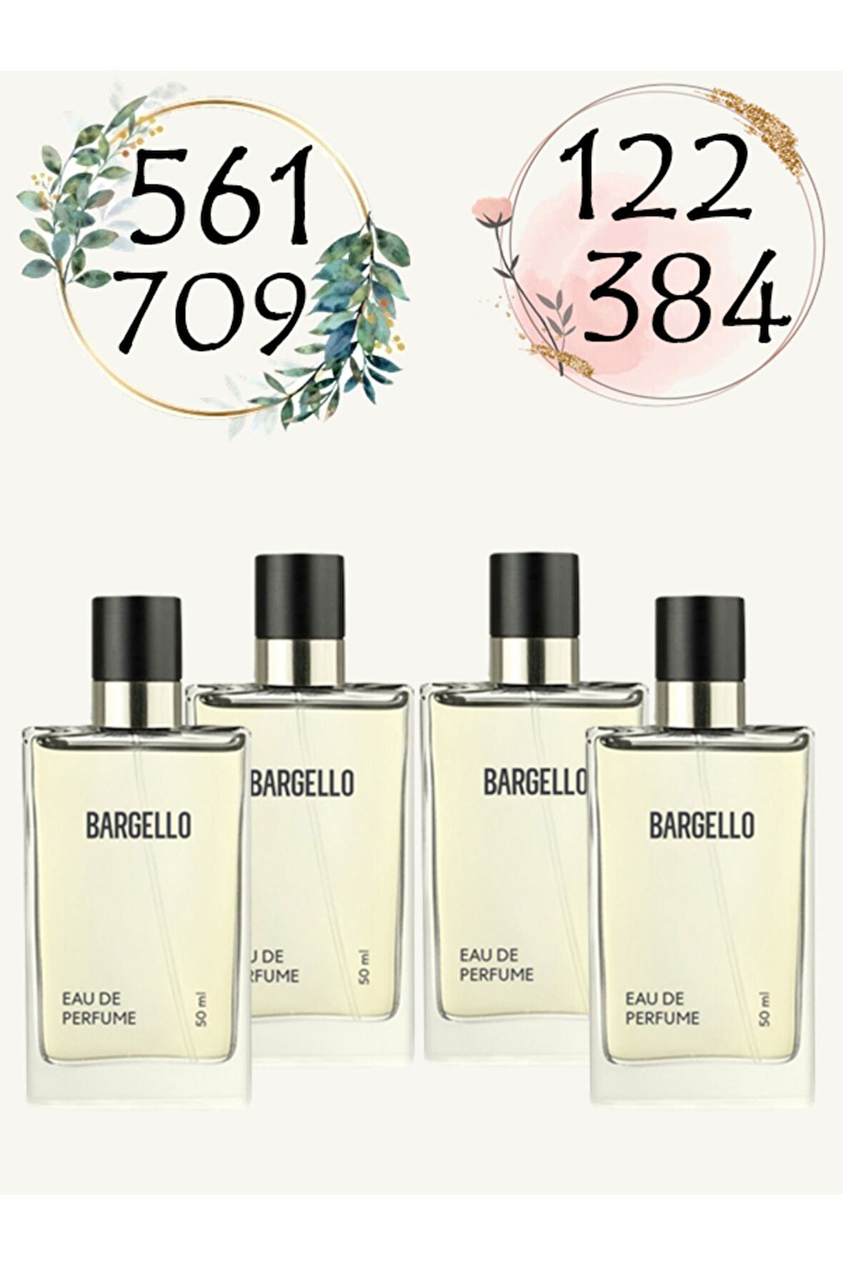 Kadın Parfüm 122 - 384 Erkek Parfüm 561 - 709 50 ML EDP 4'lü Favori Set