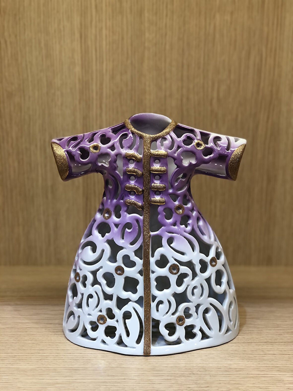 Güral Porselen 24 Cm El Dekoru Kadife Kutulu Dekoratif Kaftan  