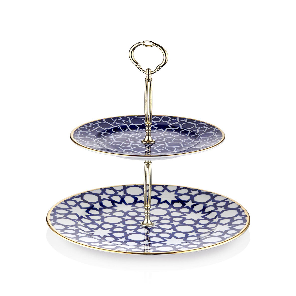 GÜRAL PORSELEN 2 KATLI EL DEKORU KURABİYELİK  