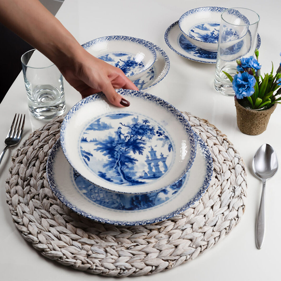 Güral Porselen Camelia 24 Parça 6 Kişilik Yemek Takımı 3960