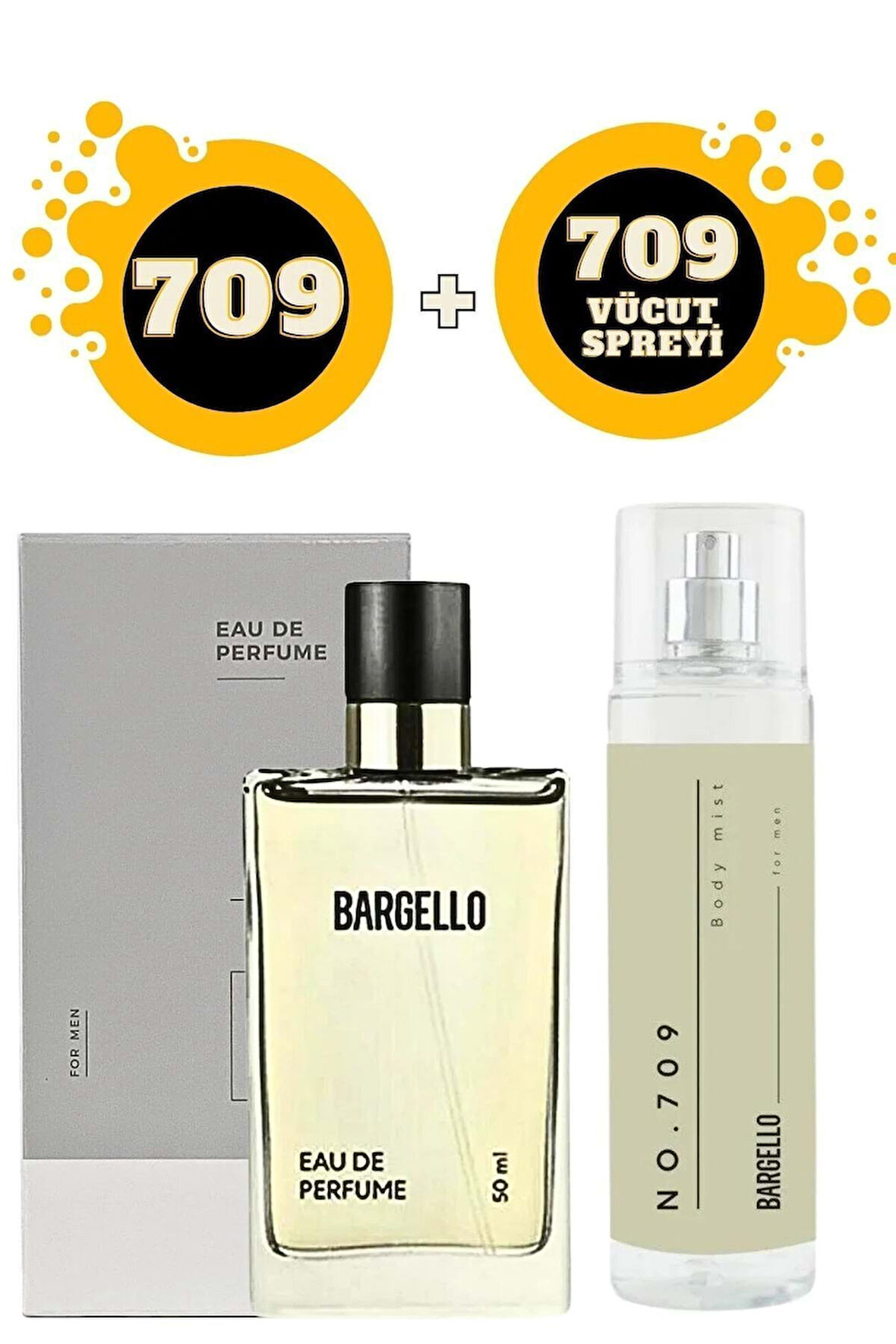 709 Edp Oriental 50 ml Erkek kokusu + No:709 210 ml Body Mist Vücut Spreyi