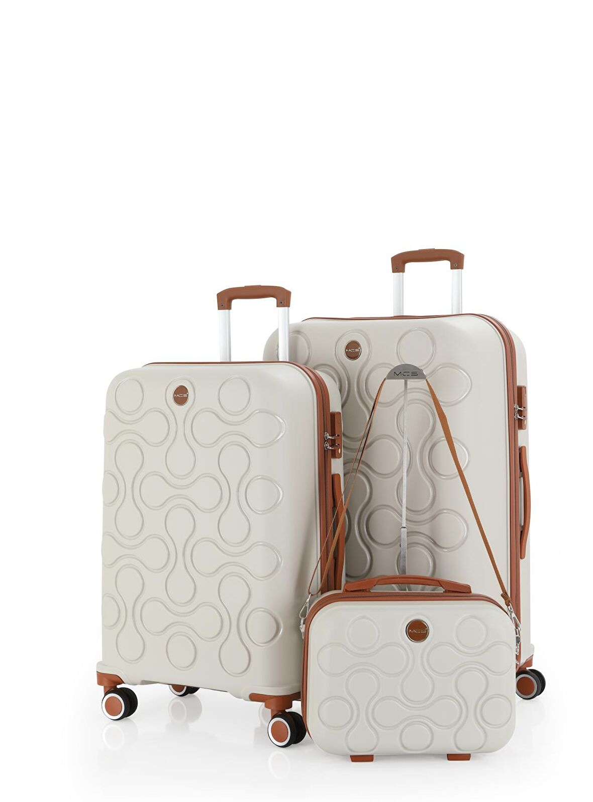 Mçs Polipropilen 3'lü Valiz Seti Büyük & Orta & Makyaj V376