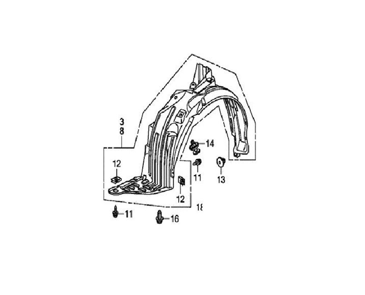 Honda Camurluk Davlumbazı On Sol City 09> - Vortex V1403900