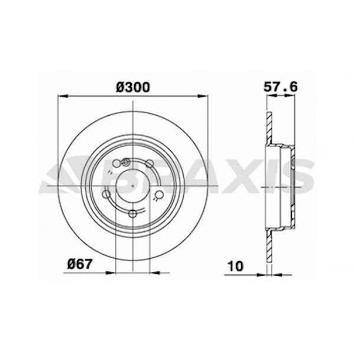Mercedes Fren Diski Arka W204 08>14 S204 09>14 C204 11> C207 09>16 A207 10>16 - Braxıs Ae0211