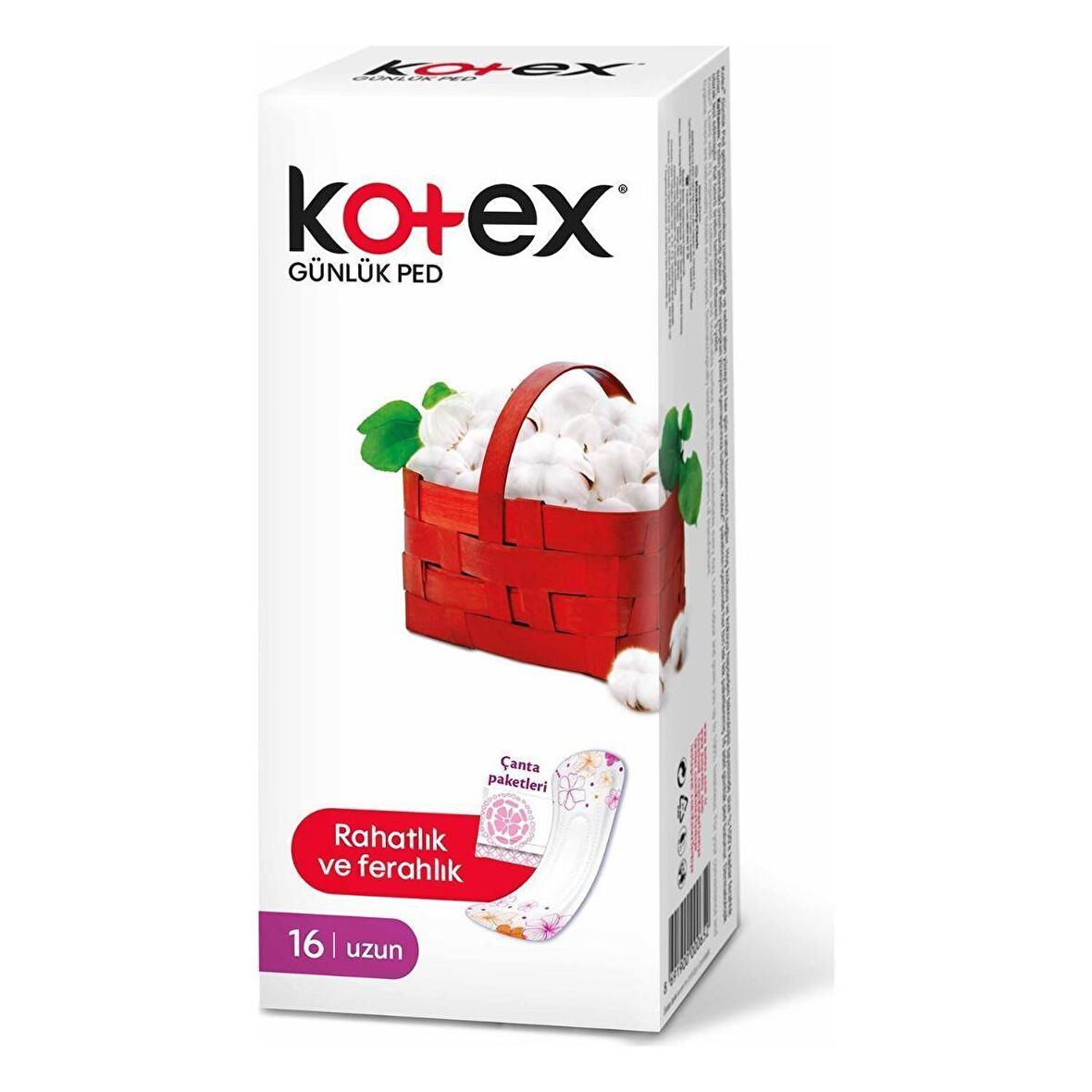 Kotex Günlük Uzun 16 Adet Parfümsüz Günlük Ped