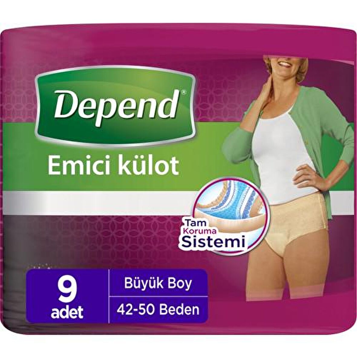 DEPEND EMİCİ KÜLOT KADIN BÜYÜK