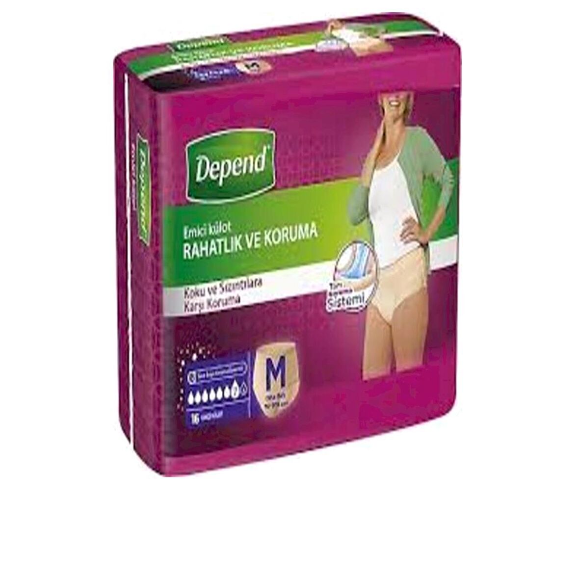 Depend Emici Külot Kadın Orta 16'Lı