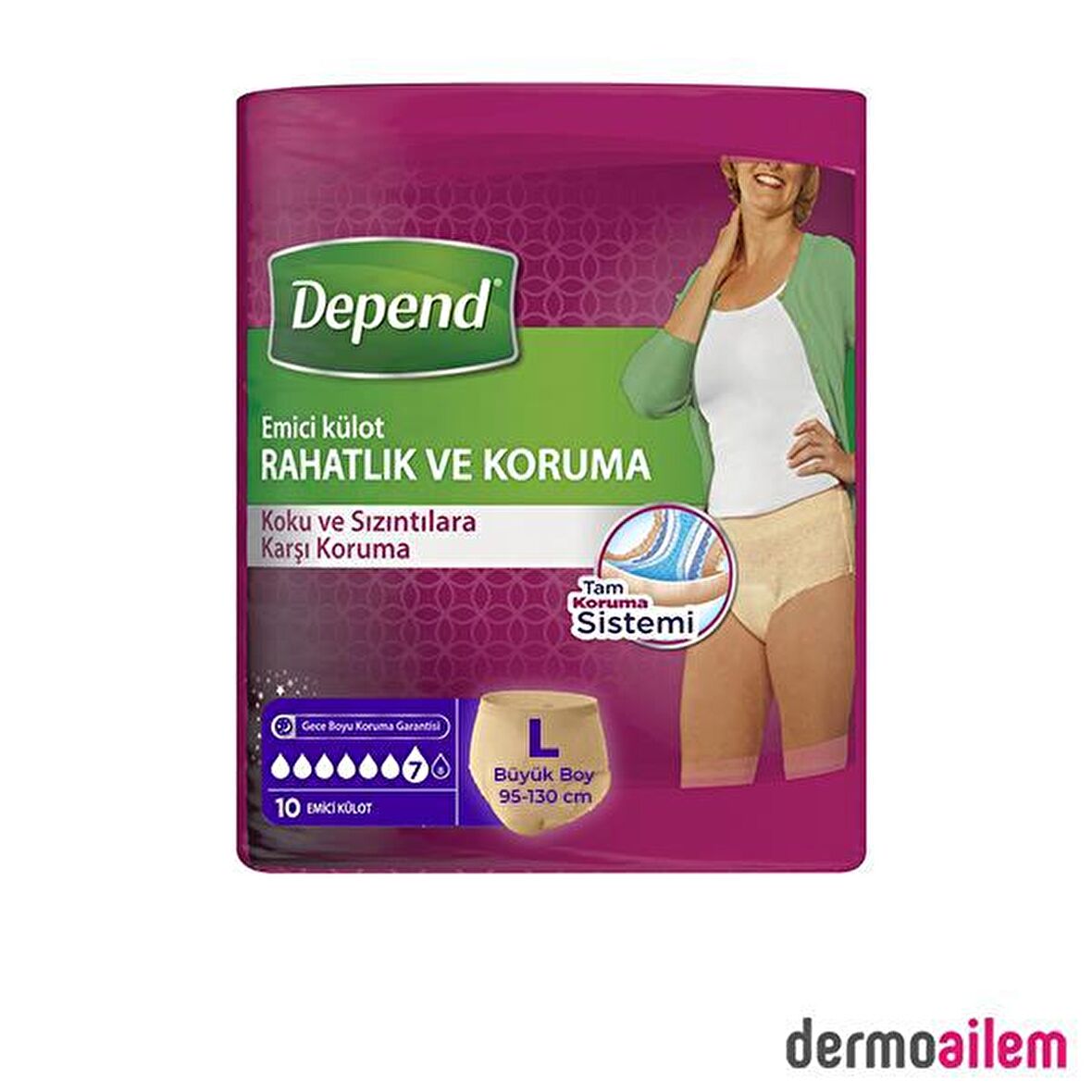 Depend Hasta Bezi Külot Kadın Large 10'lu