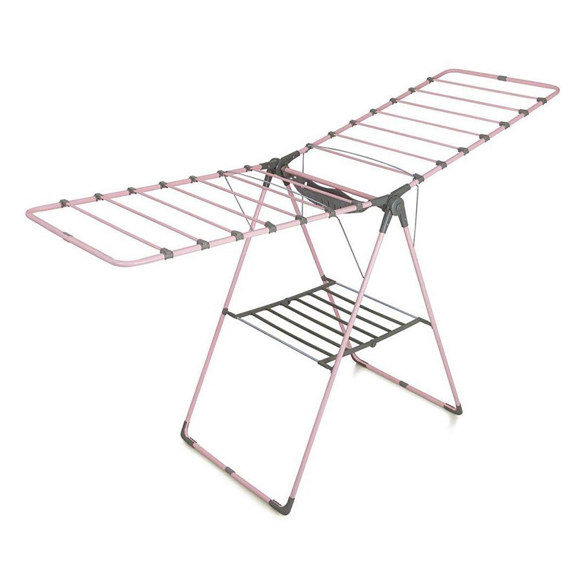 PERİLLA İSABELLA ÇAMAŞIR KURUTMALIĞI SEPETLİ SOFT PEMBE 57016