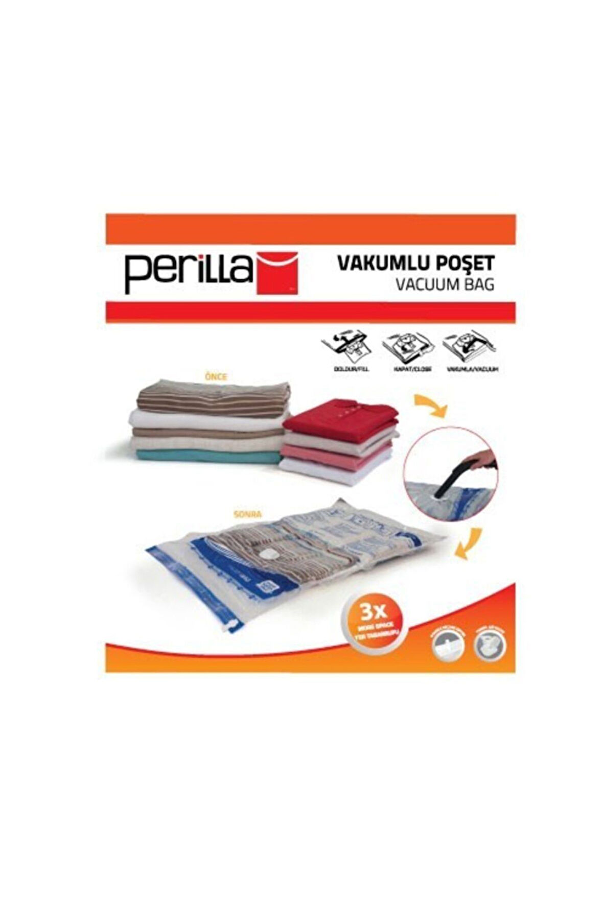 Perilla Vakumlu Poşet X Large 55x90