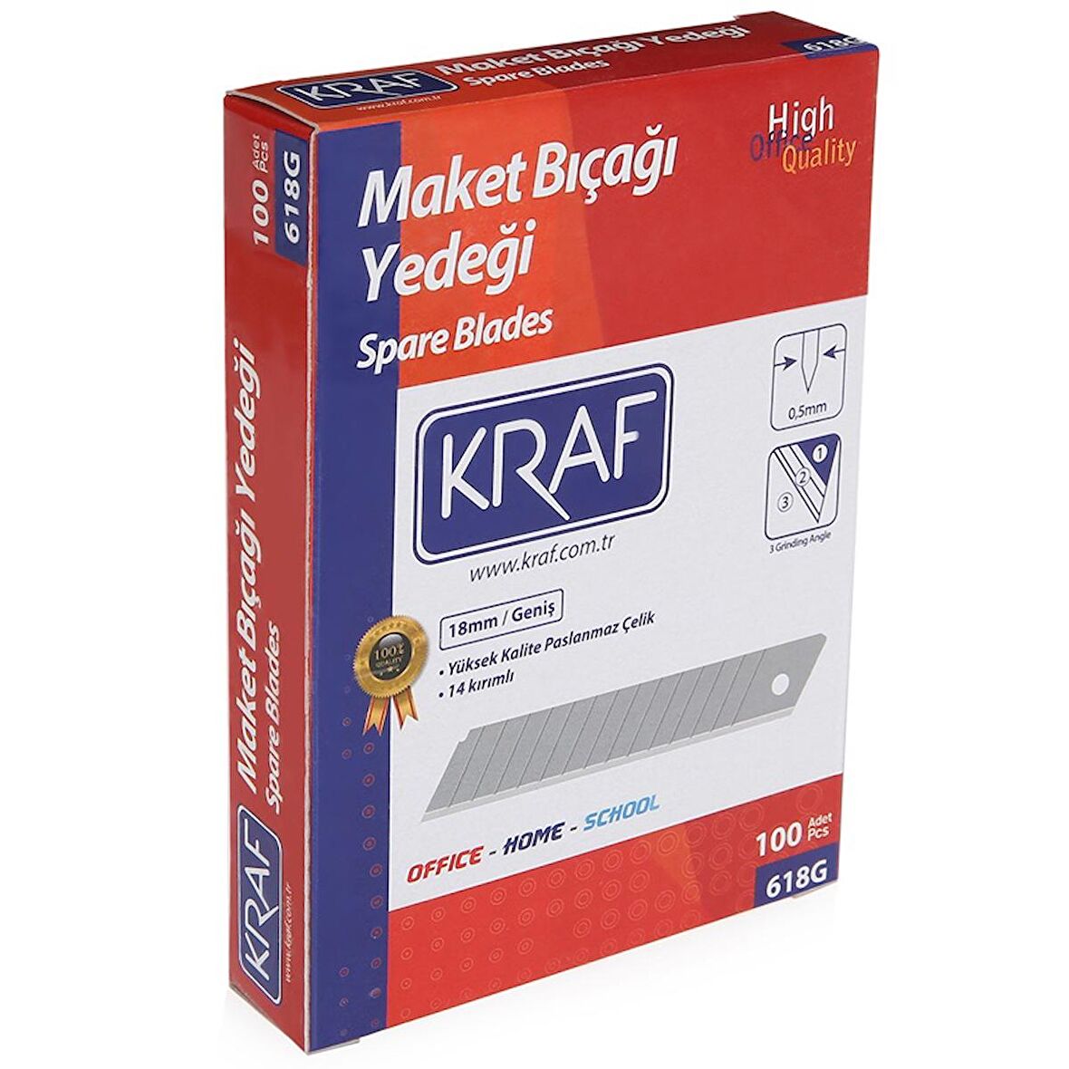 Kraf Maket Bıçağı Yedeği Geniş 18mm 100 Adet