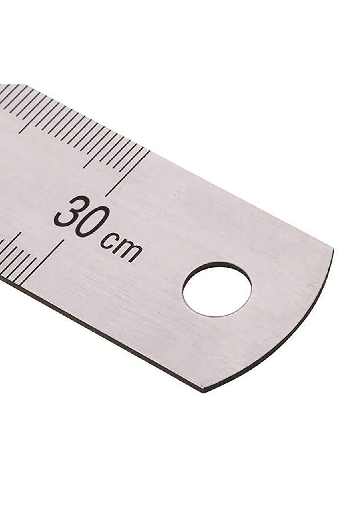 Çelik 30 Cm Inch Ölçülü Cetvel Ç.c