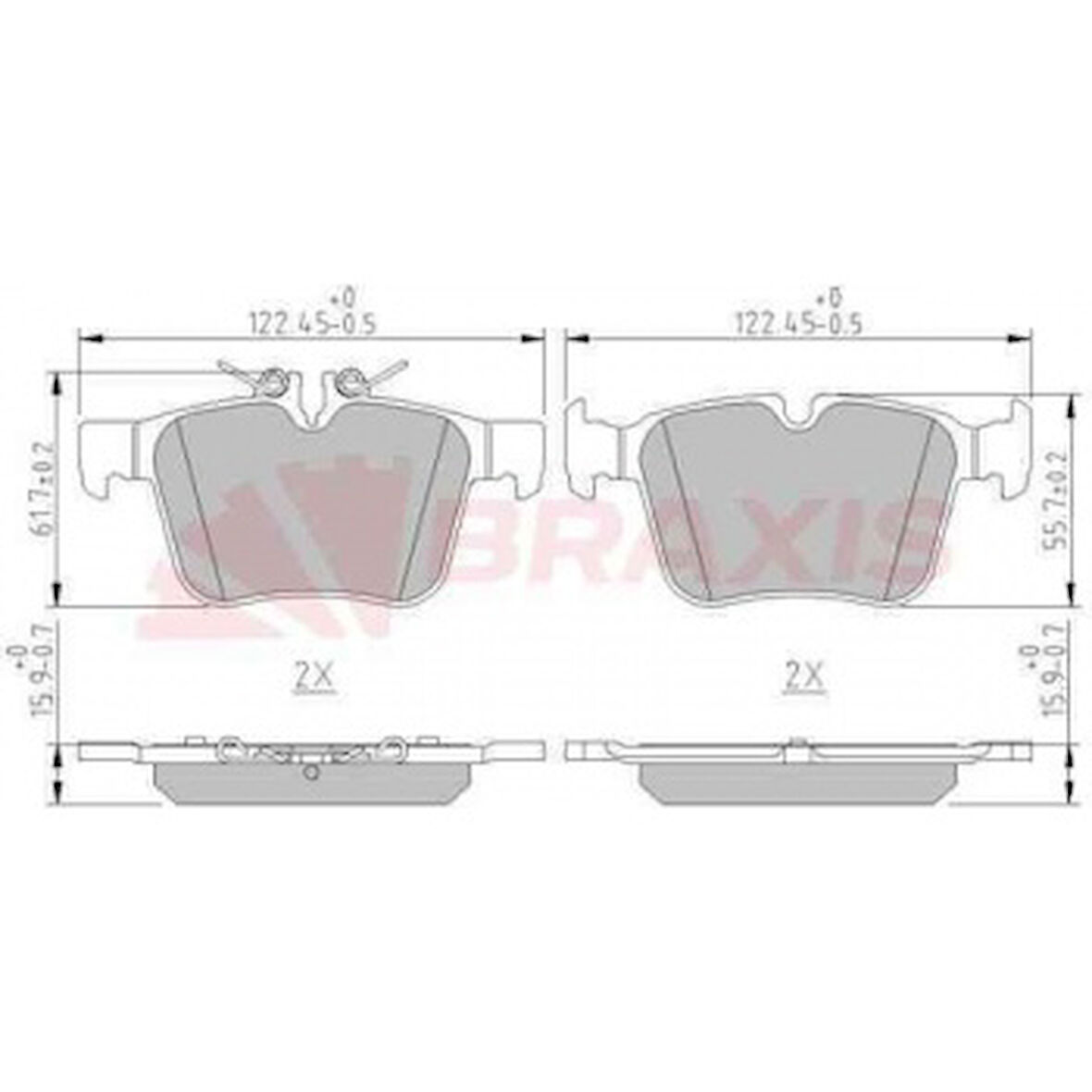 Mercedes Fren Balatası Arka C-Class W205 14> S205 14> C205 15> A205 16> - Braxıs Aa0618