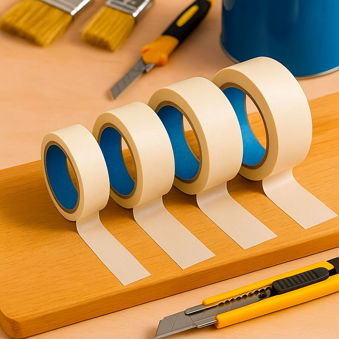 Kağıt Boya Maskeleme Bandı 50 mm Genişlik 25 Metre - 1 Adet