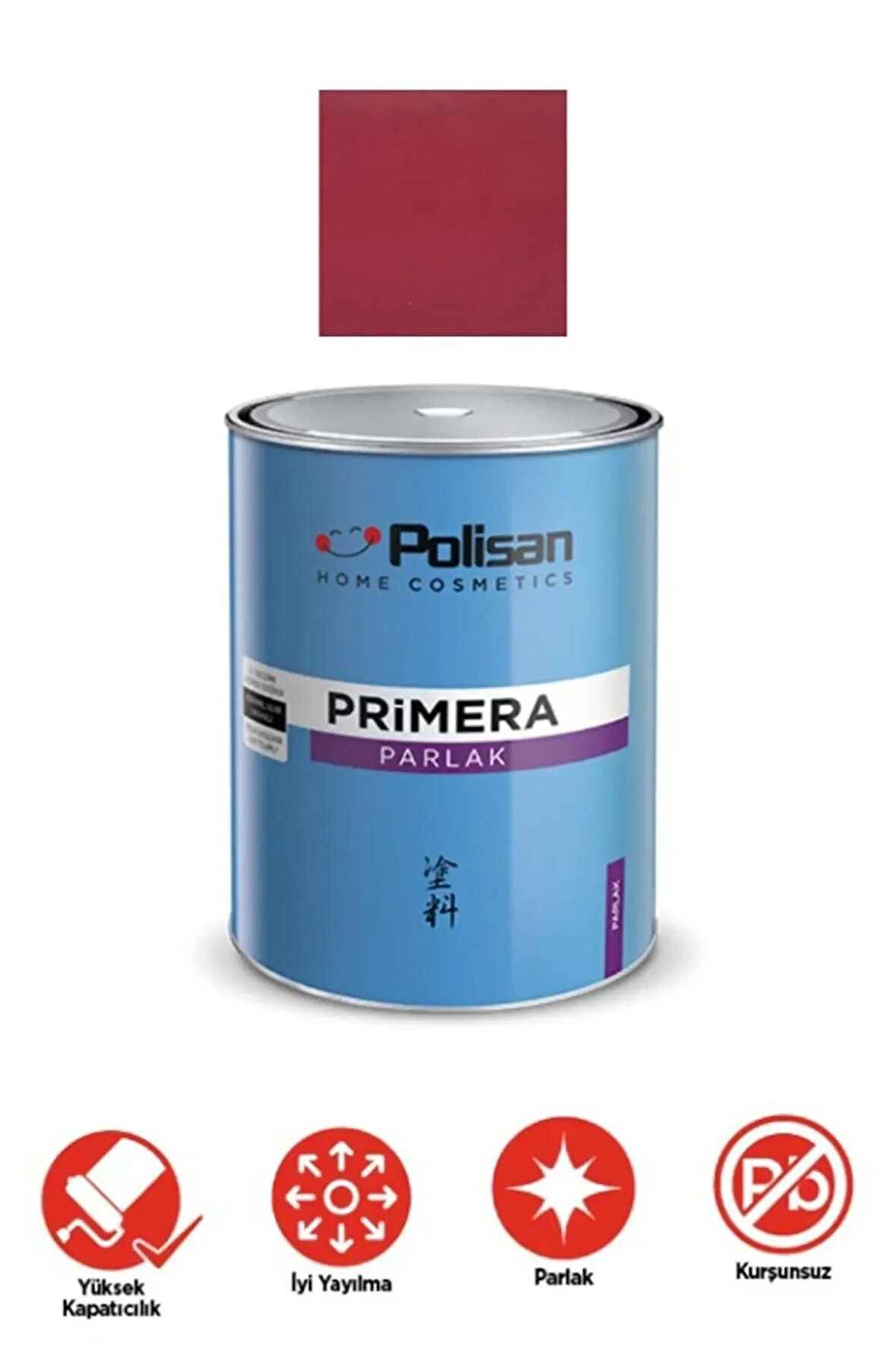 POLİSAN PRİMERA PARLAK SENTETİK VİOLET RENK BOYA 2.5 LİTRE