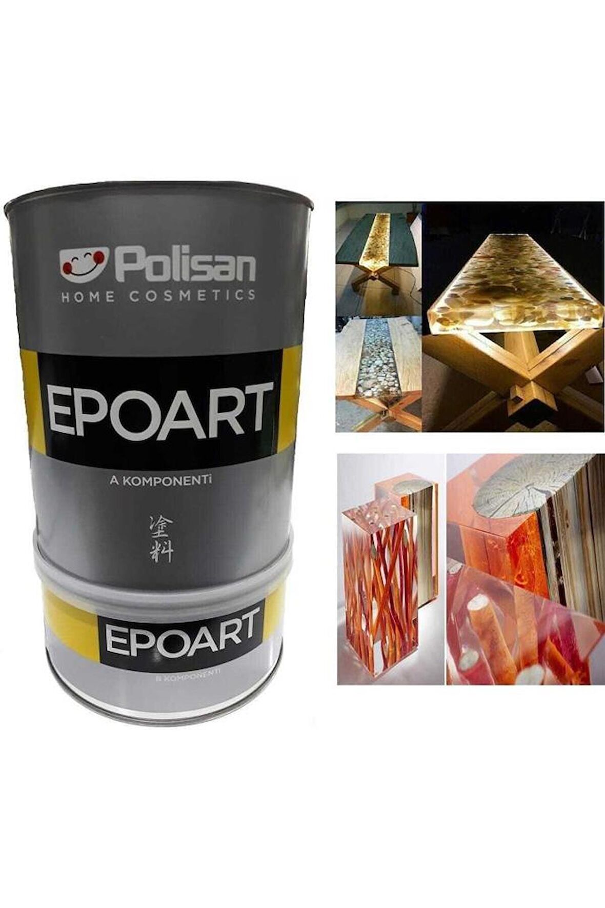 Polisan Epoart Şeffaf Epoksi Döküm Tipi A Kompenant 800 gr.