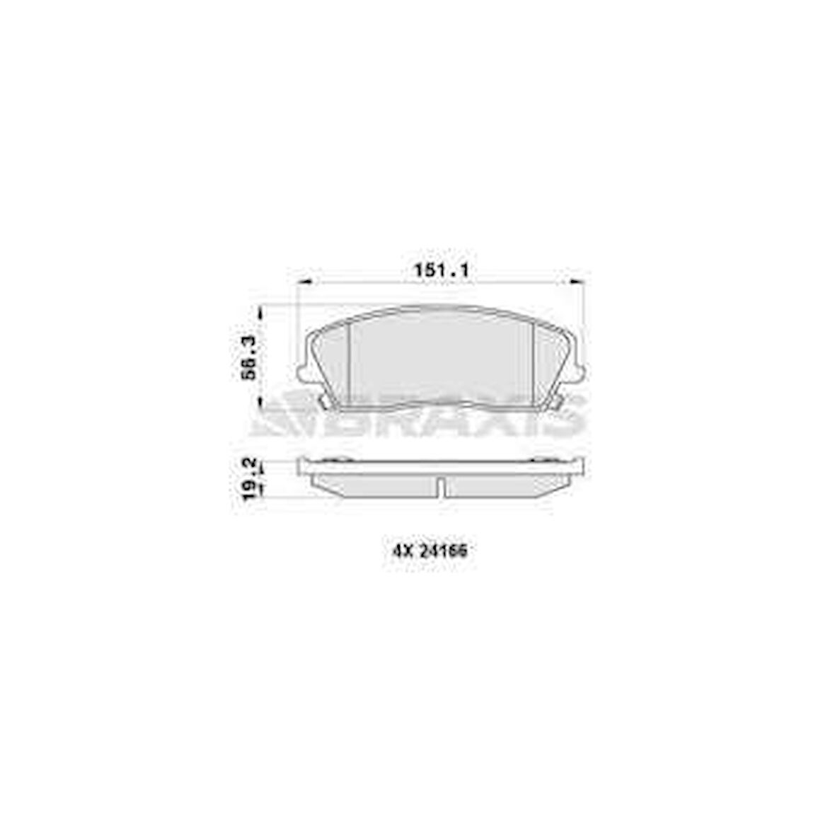 Chrysler On Fren Balatası Lancıa Thema 3.0 Chrysler 300c - Braxıs Ab0416
