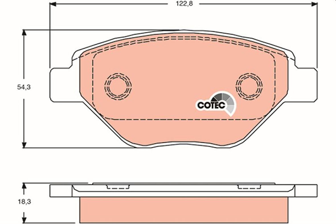 Renault On Fren Balatası Megane II 1,4 16v Sedan (11 / 02 ) Scenic II 1,4 (06 / 03 ) - Trw Gdb1571