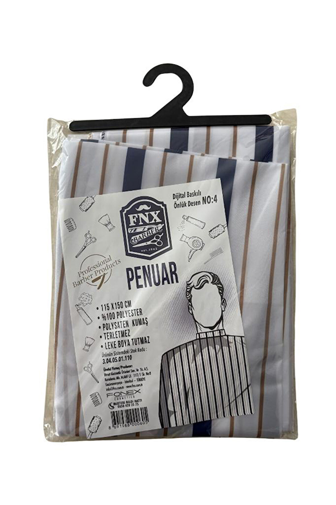 FNX Berber Önlük Kesim Penuarı 115x150 Cm Dijital Baskı Nu:4
