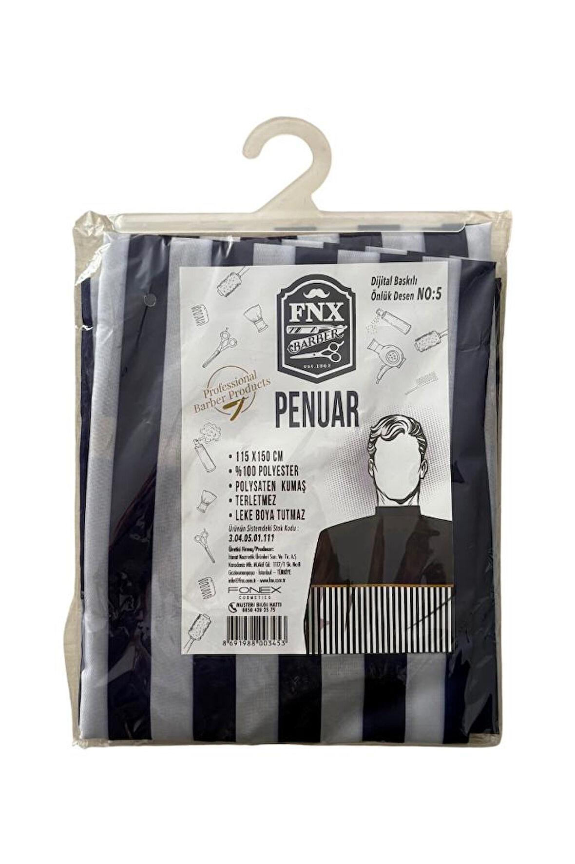 FNX Berber Önlük Kesim Penuarı 115x150 Cm Dijital Baskı Nu:5