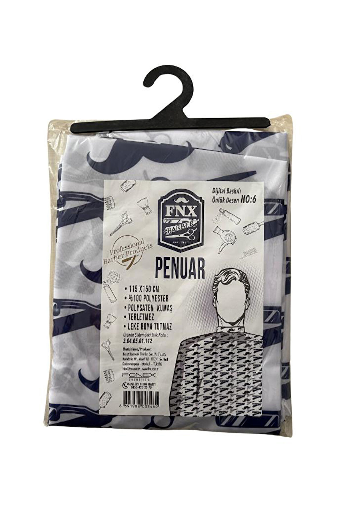 FNX Berber Önlük Kesim Penuarı 115x150 Cm Dijital Baskı Nu:6
