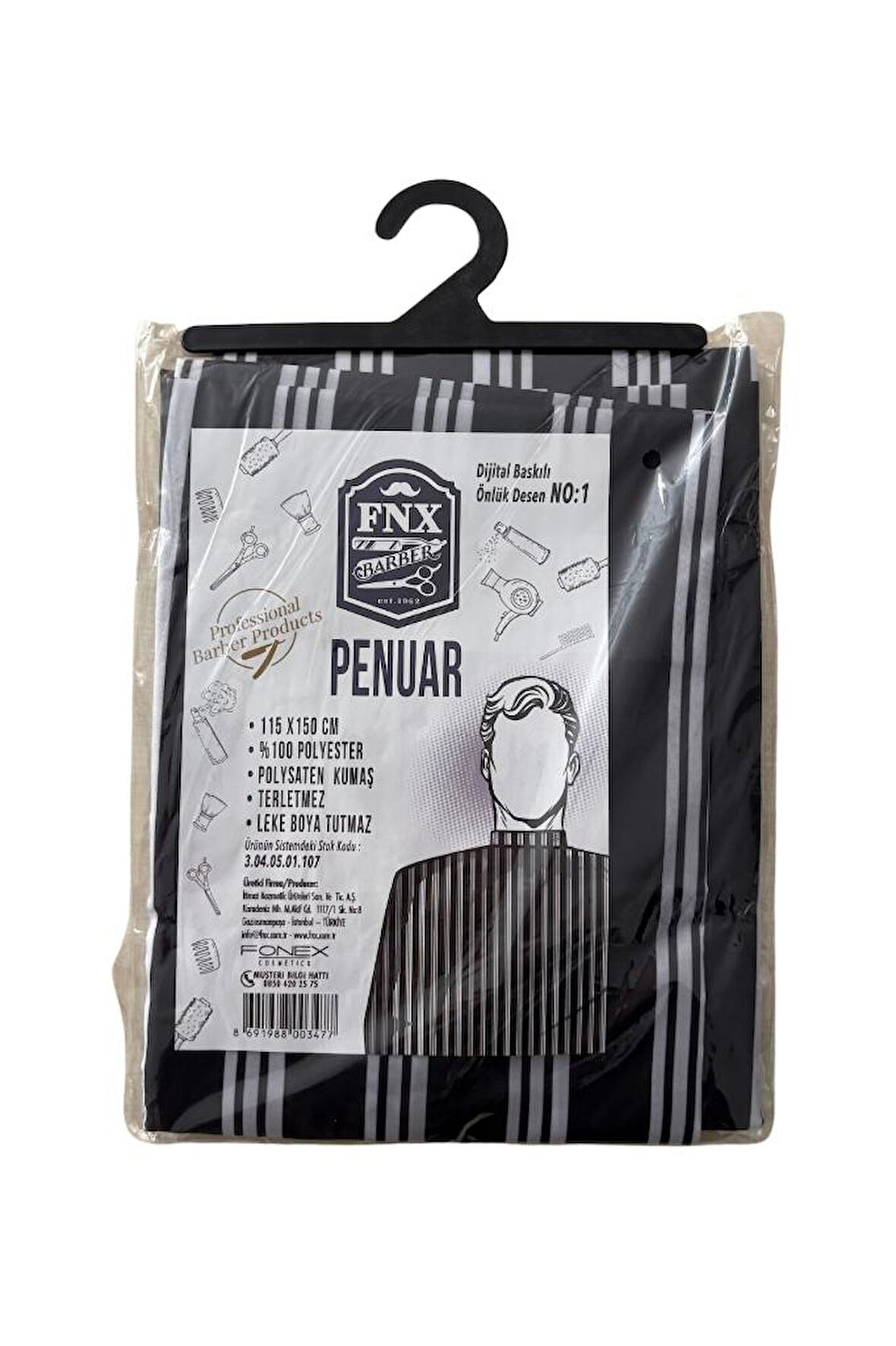 FNX Berber Önlük Kesim Penuarı 115x150 Cm Dijital Baskı Nu:1