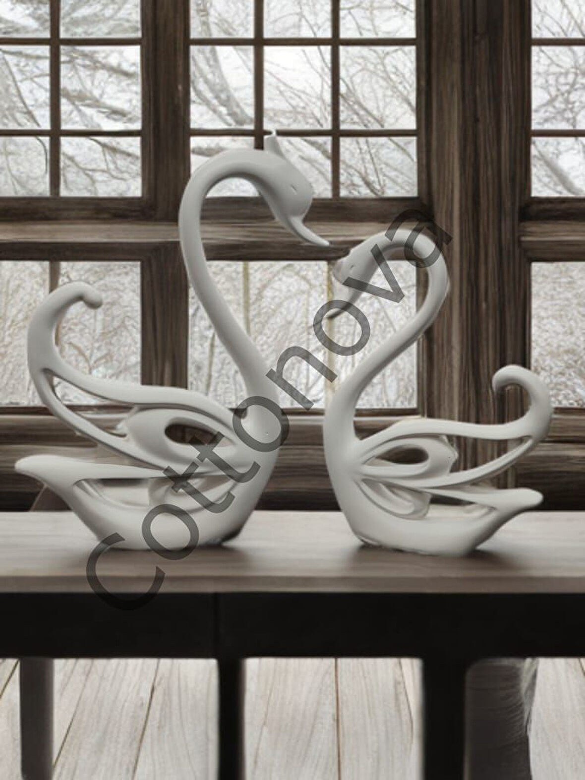 Cottonova C13 Dekoratif Kuğu Çift