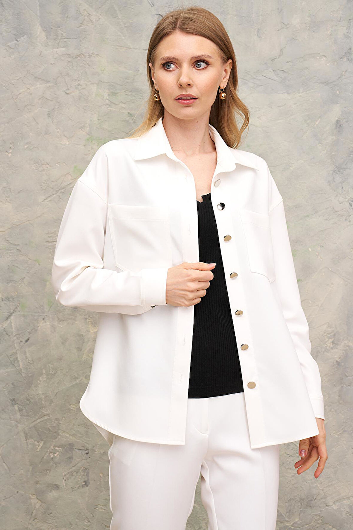 Polo Yaka-Cep Detaylı, Ceket