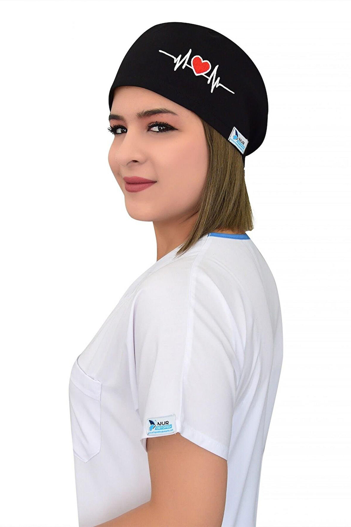 Siyah Kalp Ritim İşlemeli Cerrahi Bone B50