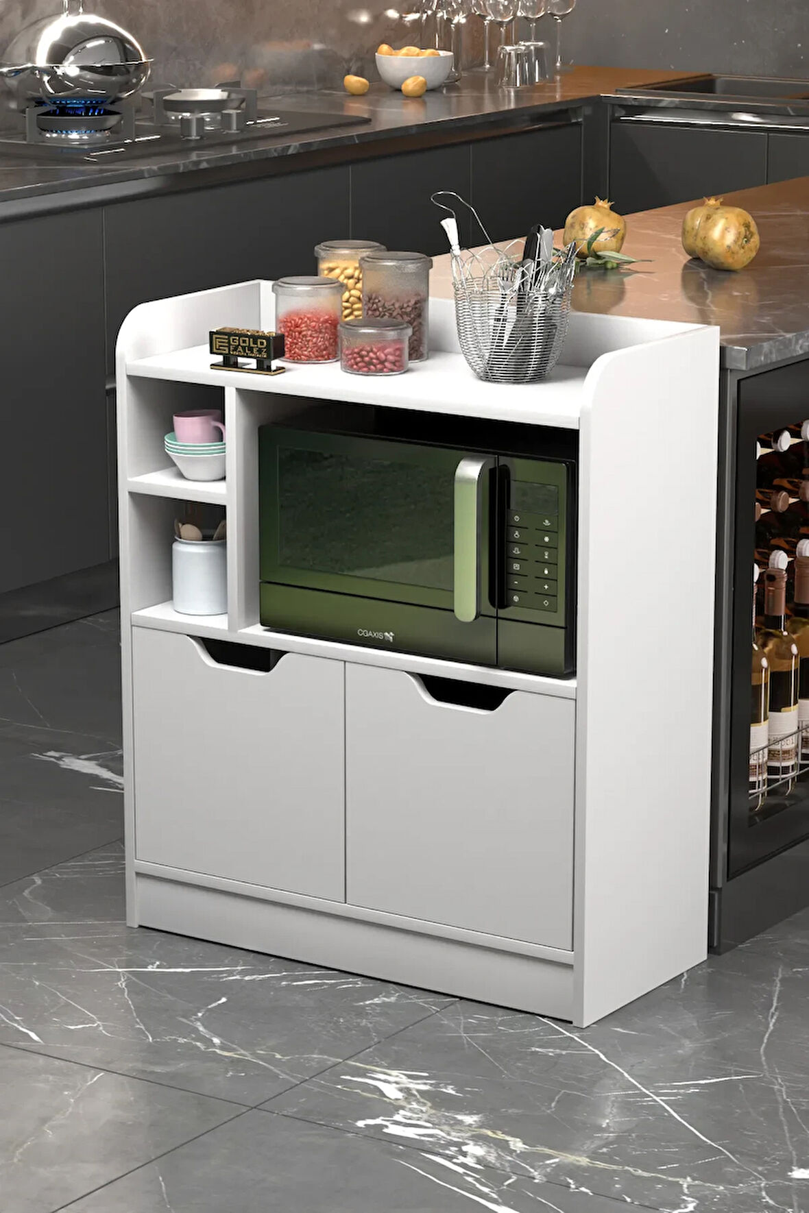 Çok Amaçlı Fırın Dolabı Beyaz