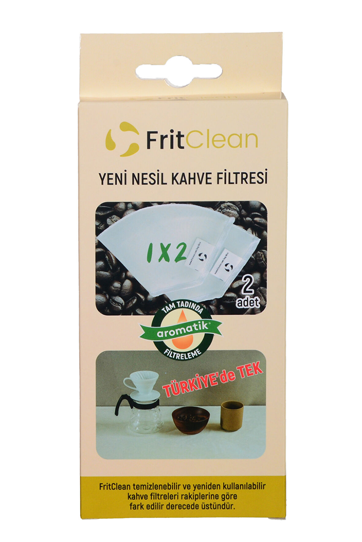 Frit Clean Temizlenebilir Kahve Filtresi 1x2 - 2 adet