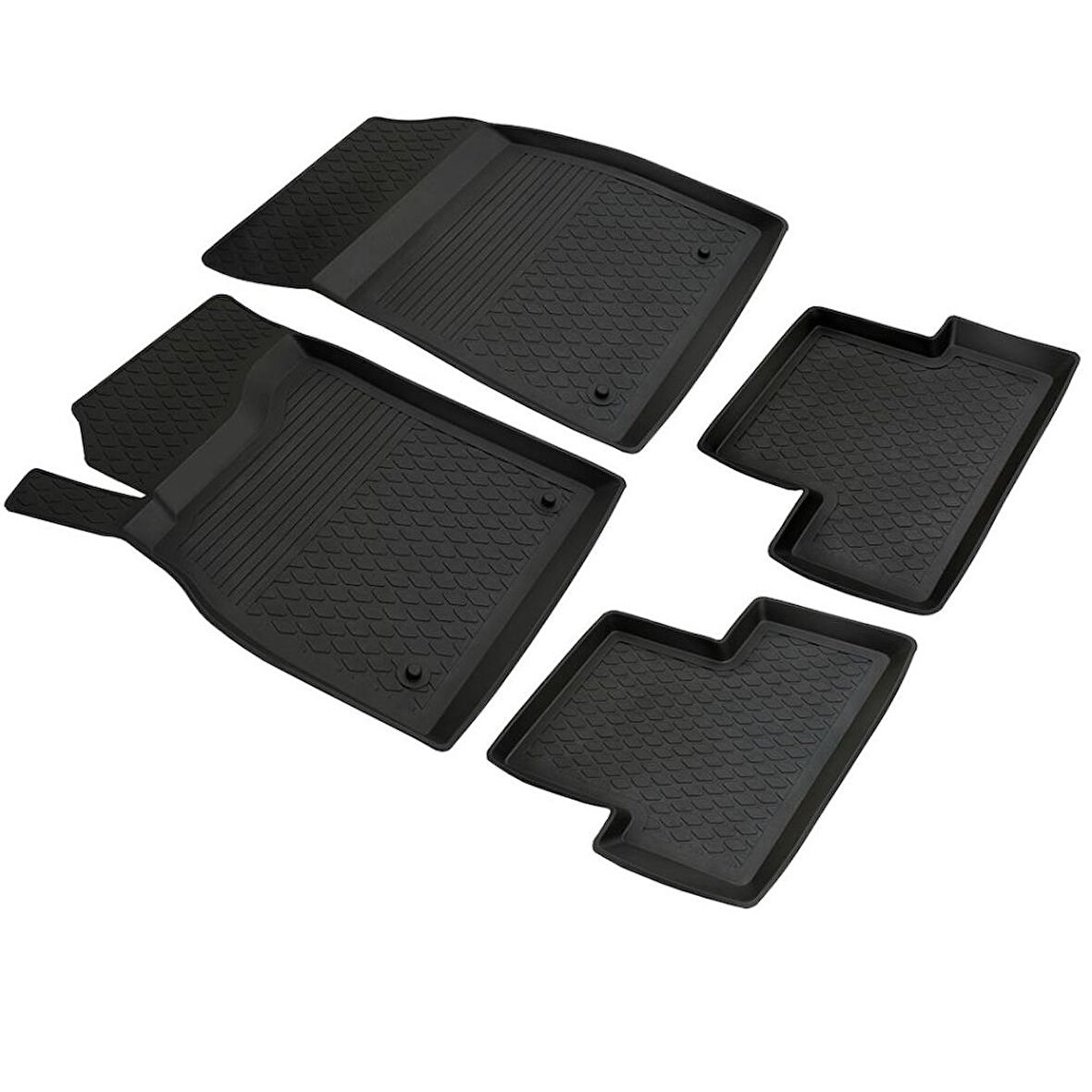 Chevrolet Cruze Ferrous 4D Havuzlu Kauçuk Paspas 2009 2019 Siyah