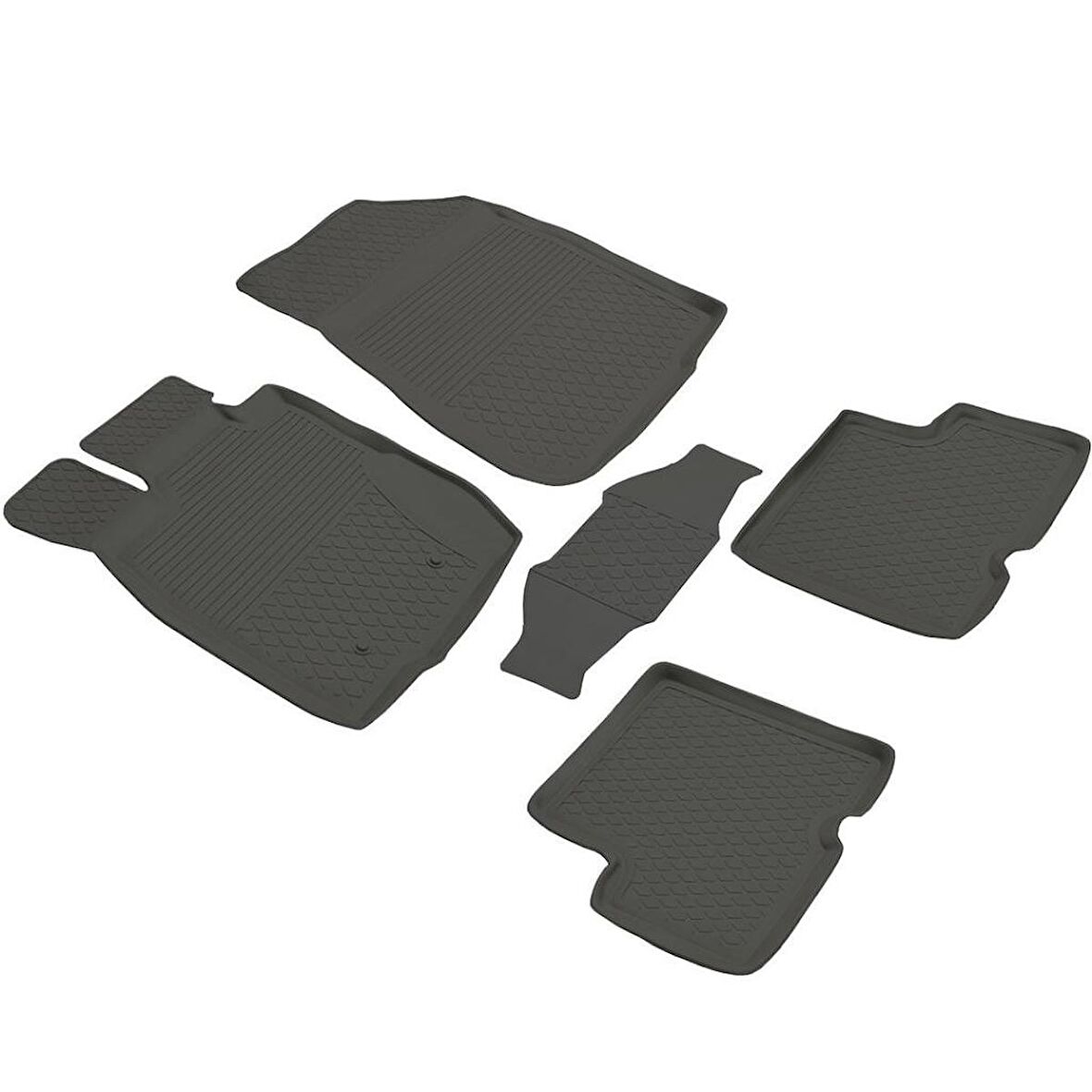 Dacia Duster Ferrous 4D Havuzlu Kauçuk Paspas 2010 2017 Siyah