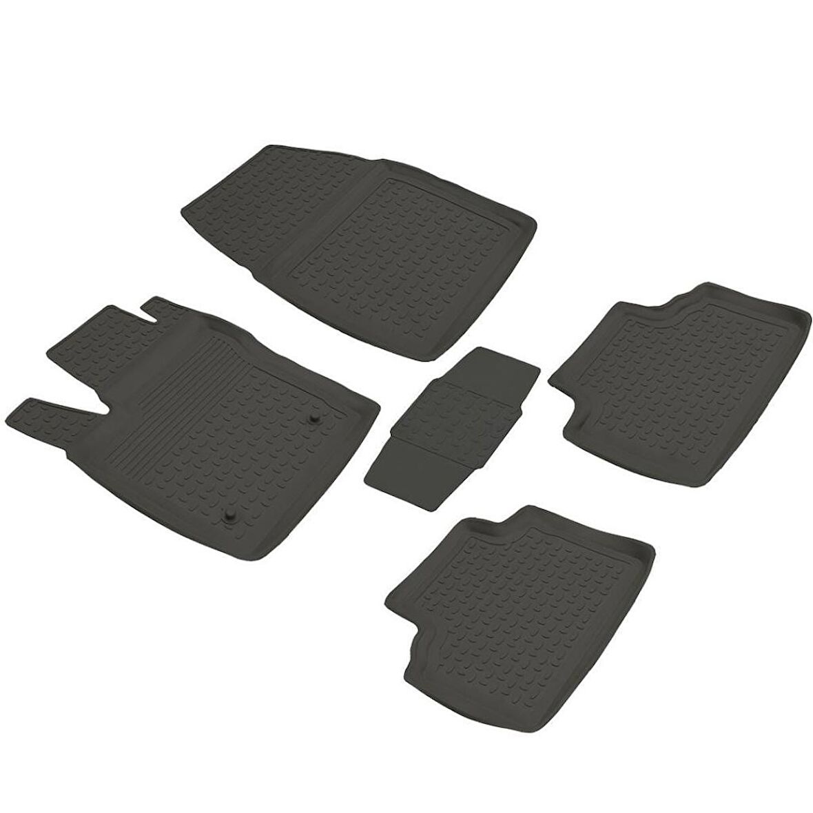 Ford Courier Ferrous 4D Havuzlu Kauçuk Paspas 2014 ve Üstü Siyah