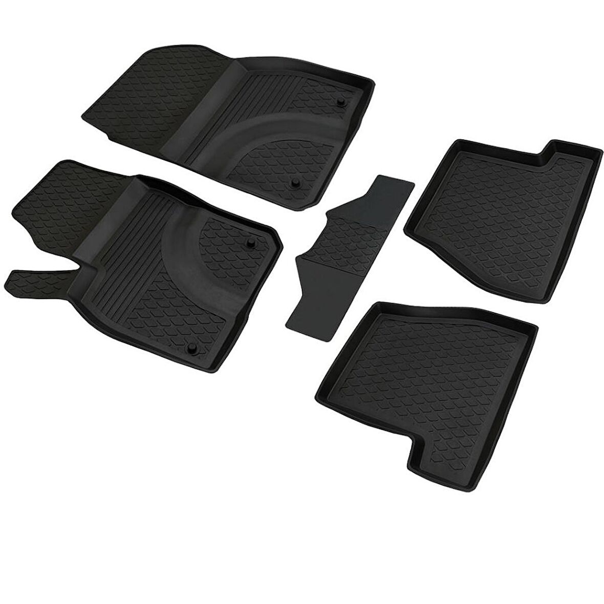 Ford Focus 4 Ferrous 4D Havuzlu Kauçuk Paspas 2015 2018 Siyah