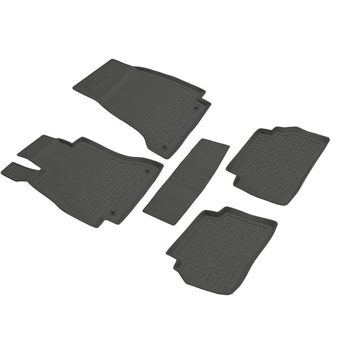 Mercedes C W204 Ferrous 4D Havuzlu Kauçuk Paspas 2007 2013 Siyah