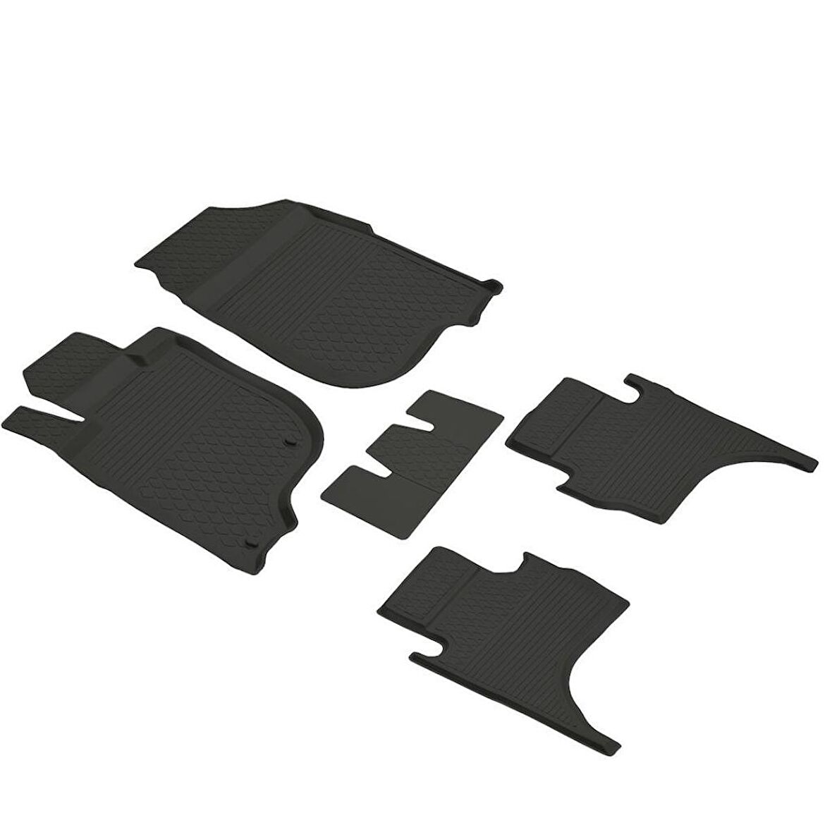 Mitsubishi L200 Ferrous 4D Havuzlu Kauçuk Paspas 2012 2015 Siyah