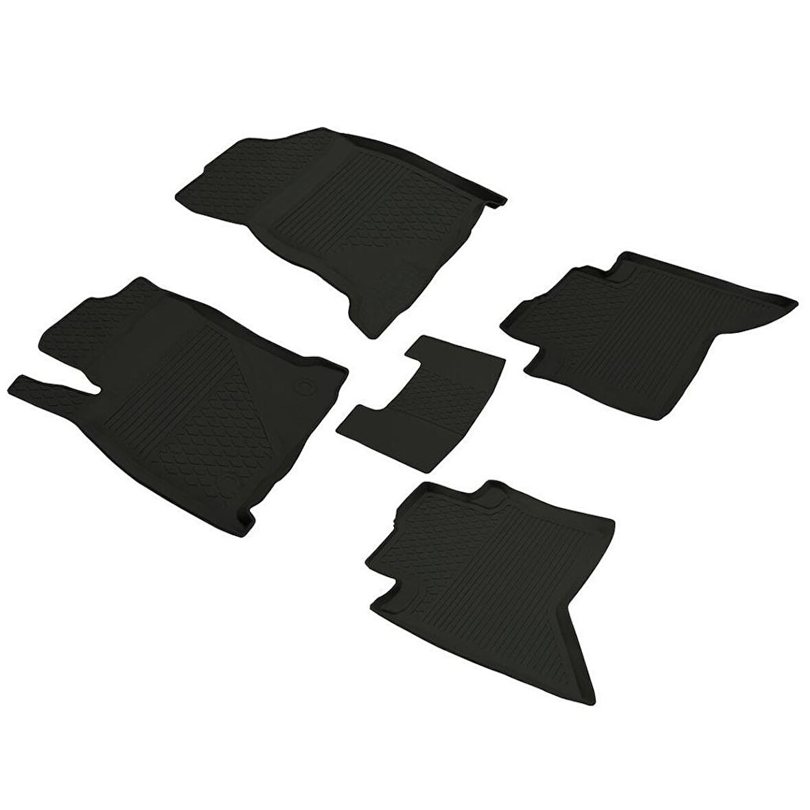 Toyota Hilux Ferrous 4D Havuzlu Kauçuk Paspas 2015 ve Üstü Siyah