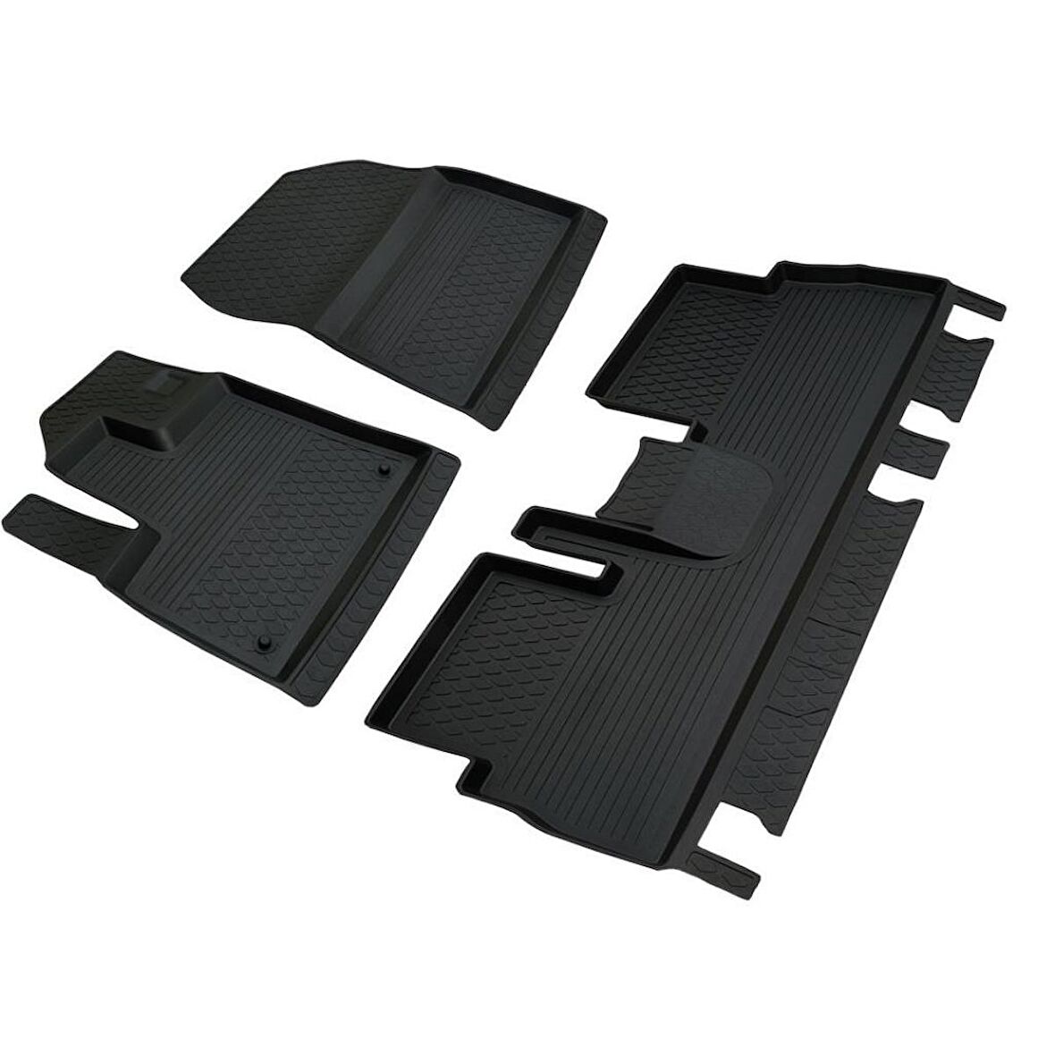 Toyota Proace Ferrous 4D Havuzlu Kauçuk Paspas 2021 ve Üstü Siyah