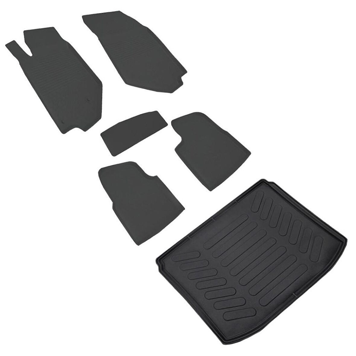 Peugeot 2008 4D Paspas Siyah ve Üst 3D Bagaj Havuzu 2020 ve Üstü