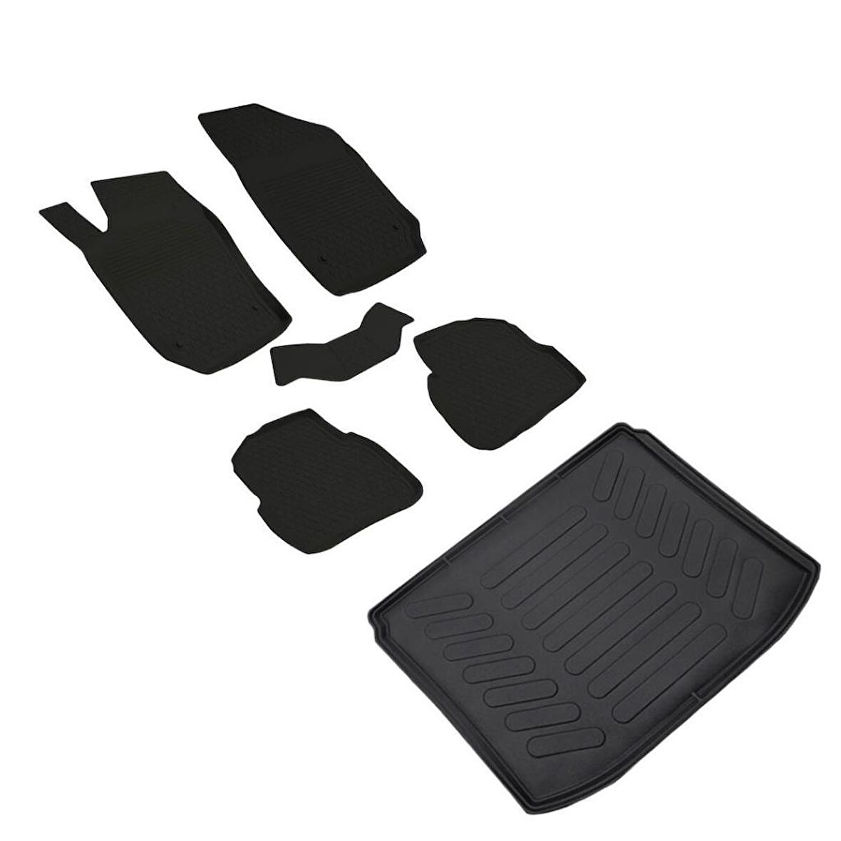 Volkswagen Polo 4D Paspas Siyah ve Alt 3D Bagaj Havuzu 2010 2017