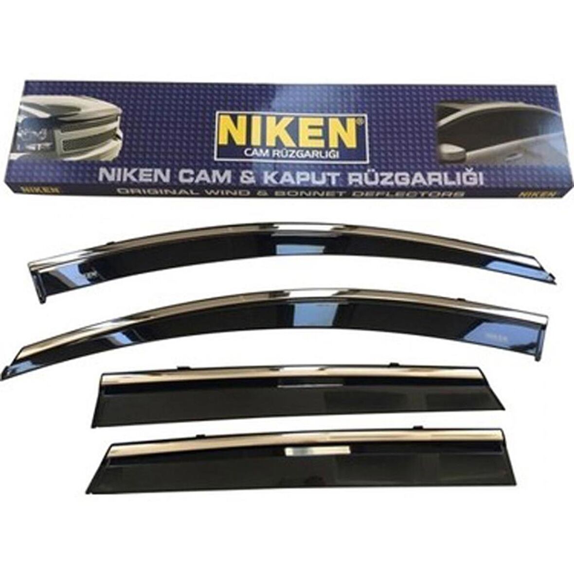 Ford Fiesta Niken Kromlu Cam Rüzgarlığı 4lü Set 2009 2018 